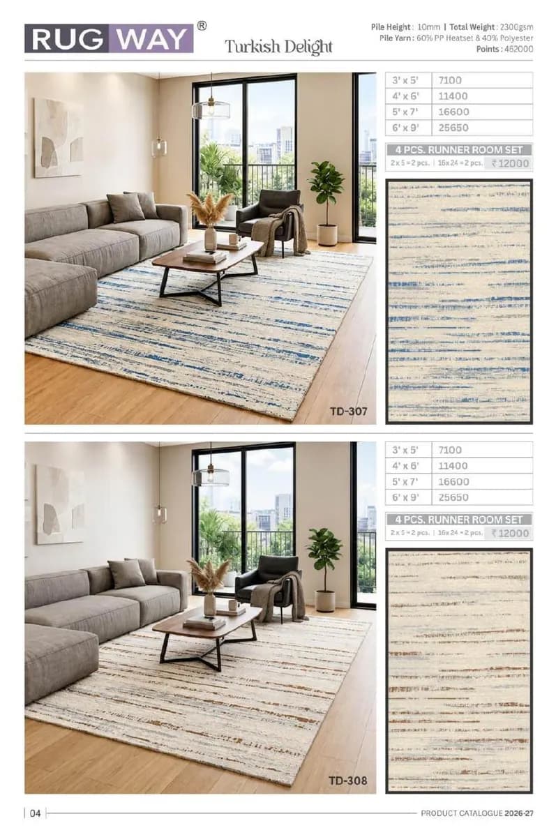 Turkish Delight — Modern Area Rugs & Carpets catalog page 7 — RUG WAY · Interium RUG WAY Turkish-Weave Area Rug Collection