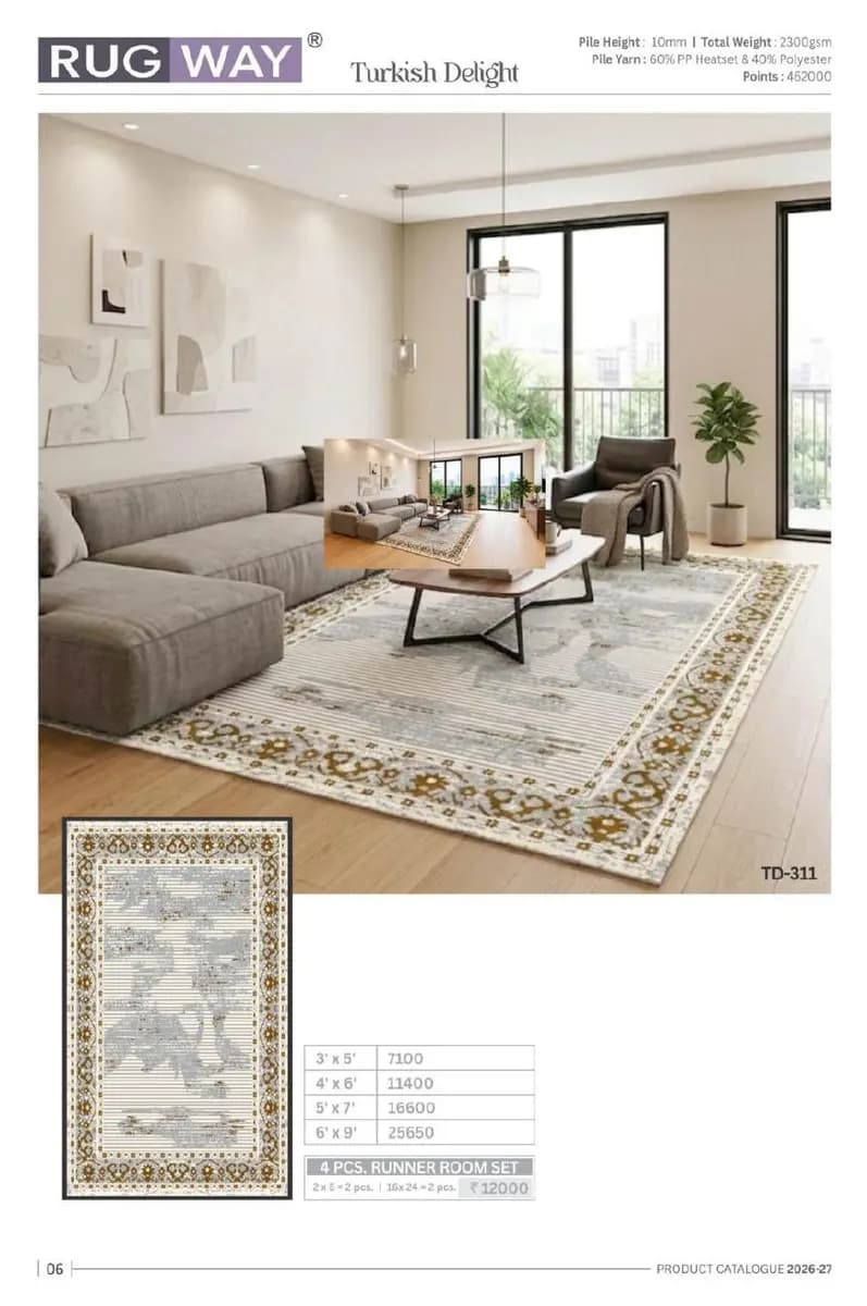 Turkish Delight — Modern Area Rugs & Carpets catalog page 9 — RUG WAY · Interium RUG WAY Turkish-Weave Area Rug Collection