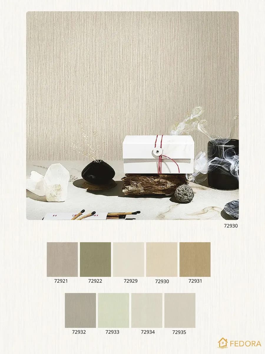 ZEN — Serene Nature Collection catalog page 12 — Fedora by Decori & Decori Imported Italian Wallpaper Collections