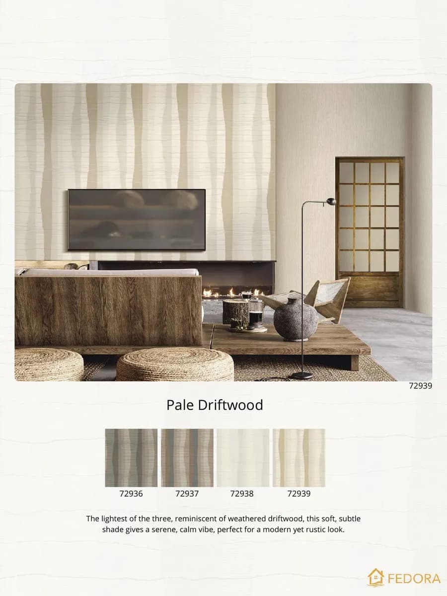 ZEN — Serene Nature Collection catalog page 13 — Fedora by Decori & Decori Imported Italian Wallpaper Collections