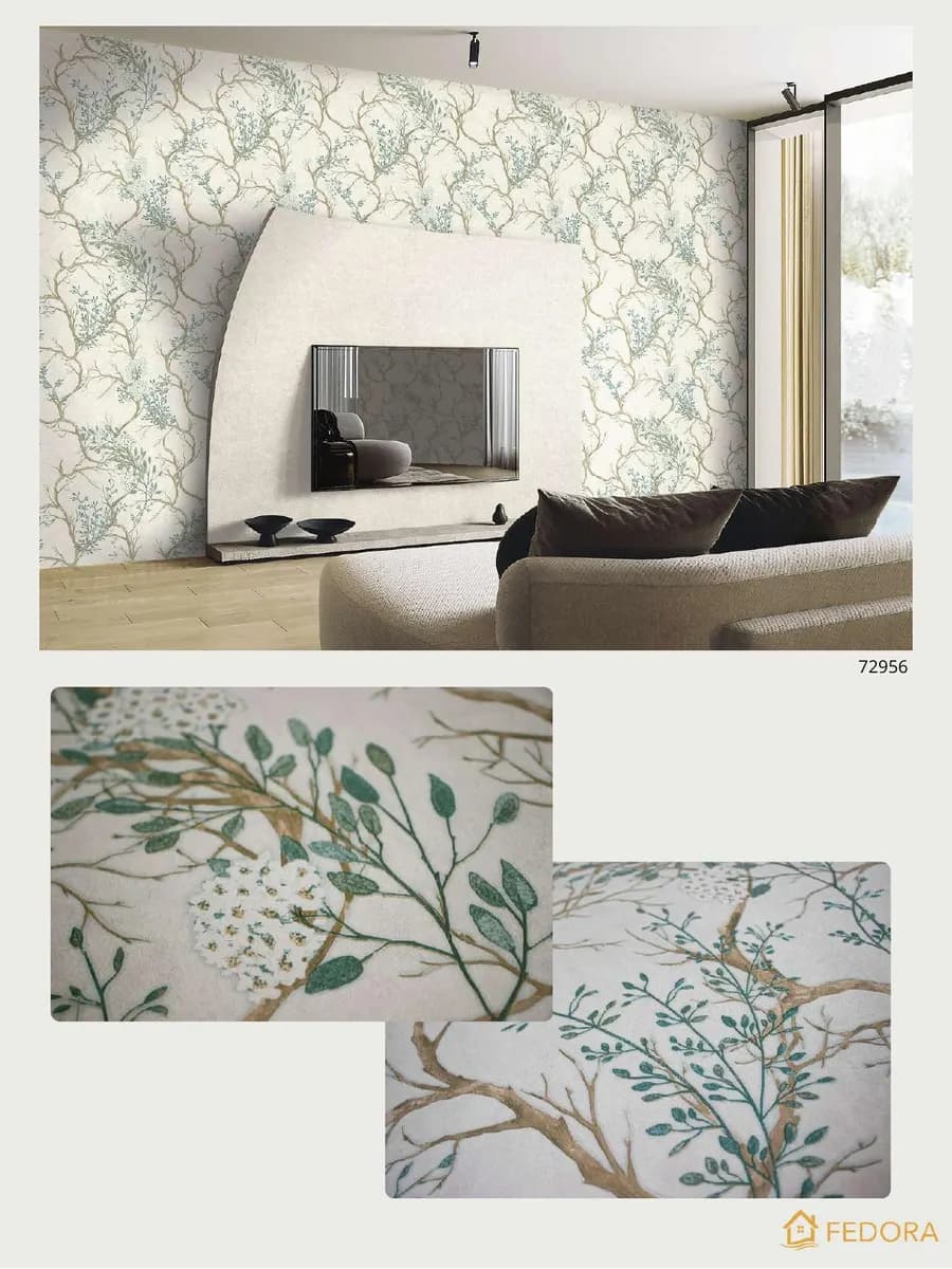 ZEN — Serene Nature Collection catalog page 18 — Fedora by Decori & Decori Imported Italian Wallpaper Collections