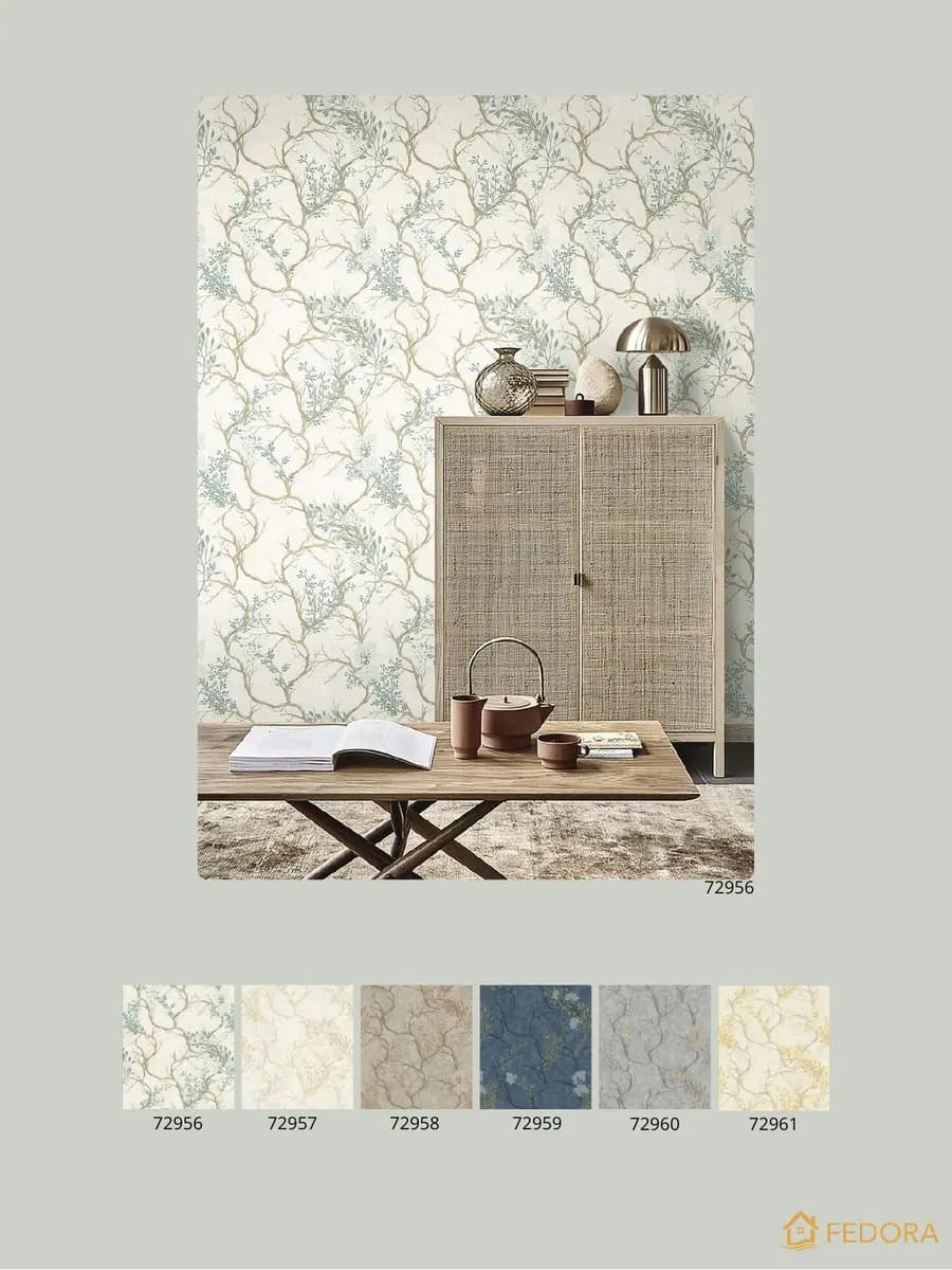 ZEN — Serene Nature Collection catalog page 20 — Fedora by Decori & Decori Imported Italian Wallpaper Collections