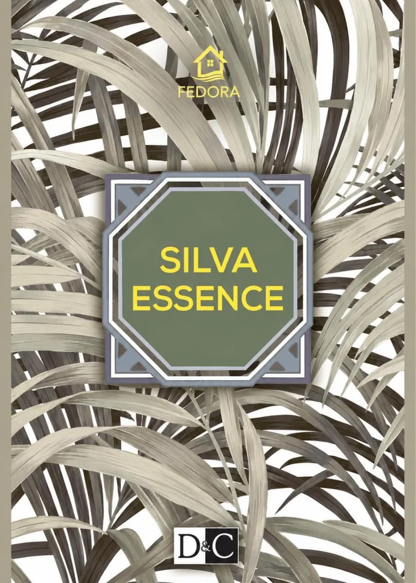 SILVA ESSENCE — Botanical & Floral catalog page 1 — Fedora by D&C · Produced by Zeno Wallpaper Imported Italian Wallpaper Collections