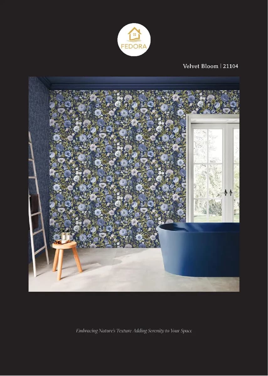 SILVA ESSENCE — Botanical & Floral catalog page 7 — Fedora by D&C · Produced by Zeno Wallpaper Imported Italian Wallpaper Collections