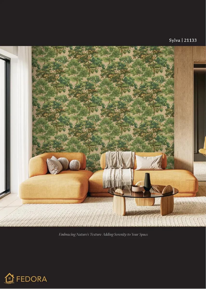 SILVA ESSENCE — Botanical & Floral catalog page 18 — Fedora by D&C · Produced by Zeno Wallpaper Imported Italian Wallpaper Collections