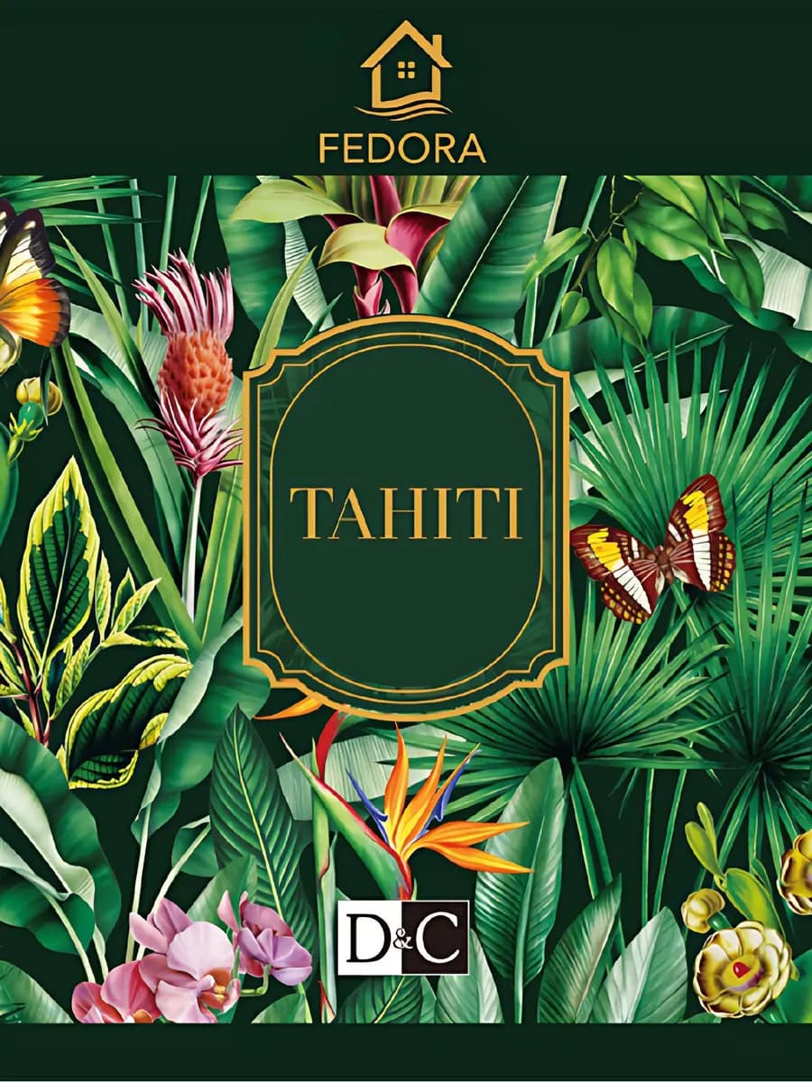 TAHITI — Tropical Botanical catalog page 1 — Fedora by D&C Imported Italian Wallpaper Collections