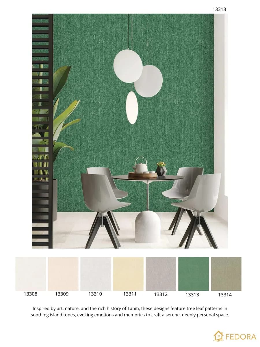 TAHITI — Tropical Botanical catalog page 8 — Fedora by D&C Imported Italian Wallpaper Collections