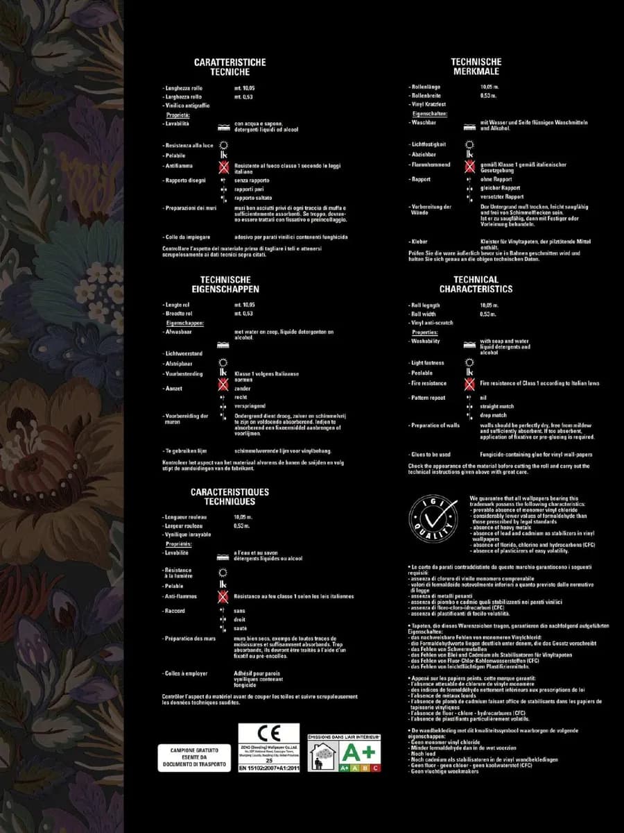TAHITI — Tropical Botanical catalog page 25 — Fedora by D&C Imported Italian Wallpaper Collections