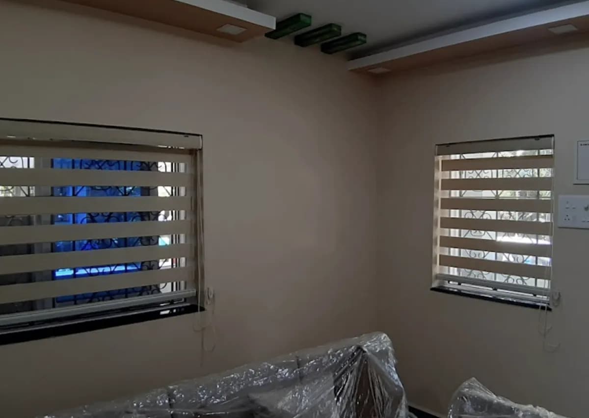 Dual Zebra Blinds for Corner Windows for a Vasco residence