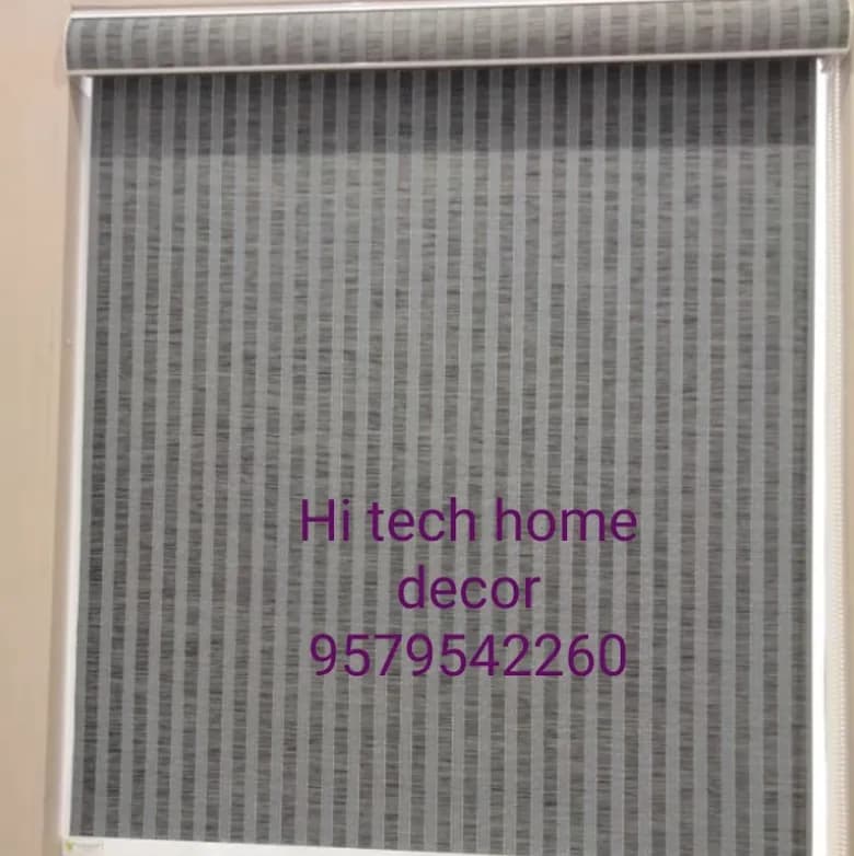 Grey Striped Roller Blinds for a Vasco residence