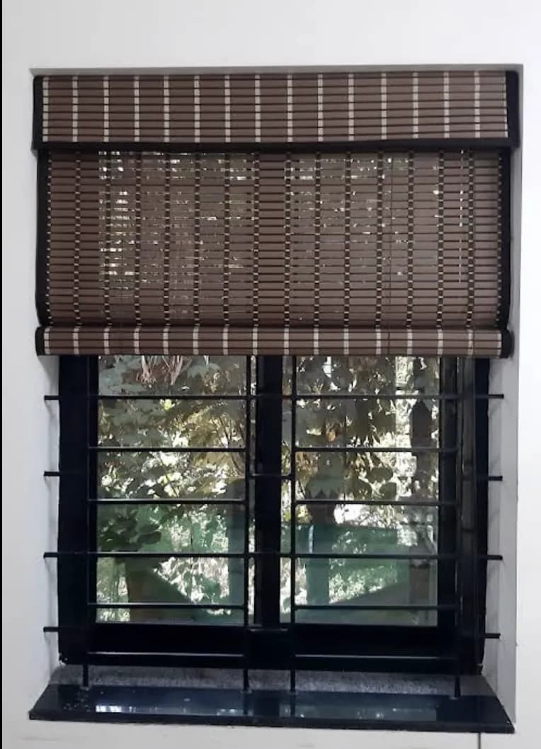 Classic Woven Wood Bamboo Blinds for a Vasco residence