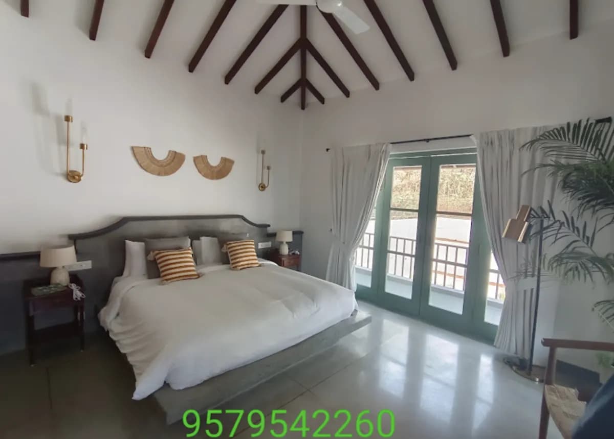 Platform Bed With Green Doors
