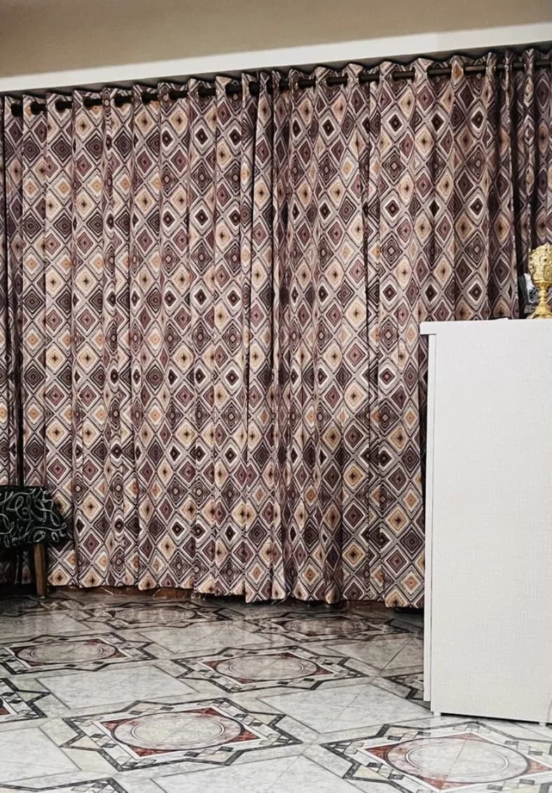 Geometric Patterned Eyelet Curtains for a Vasco residence