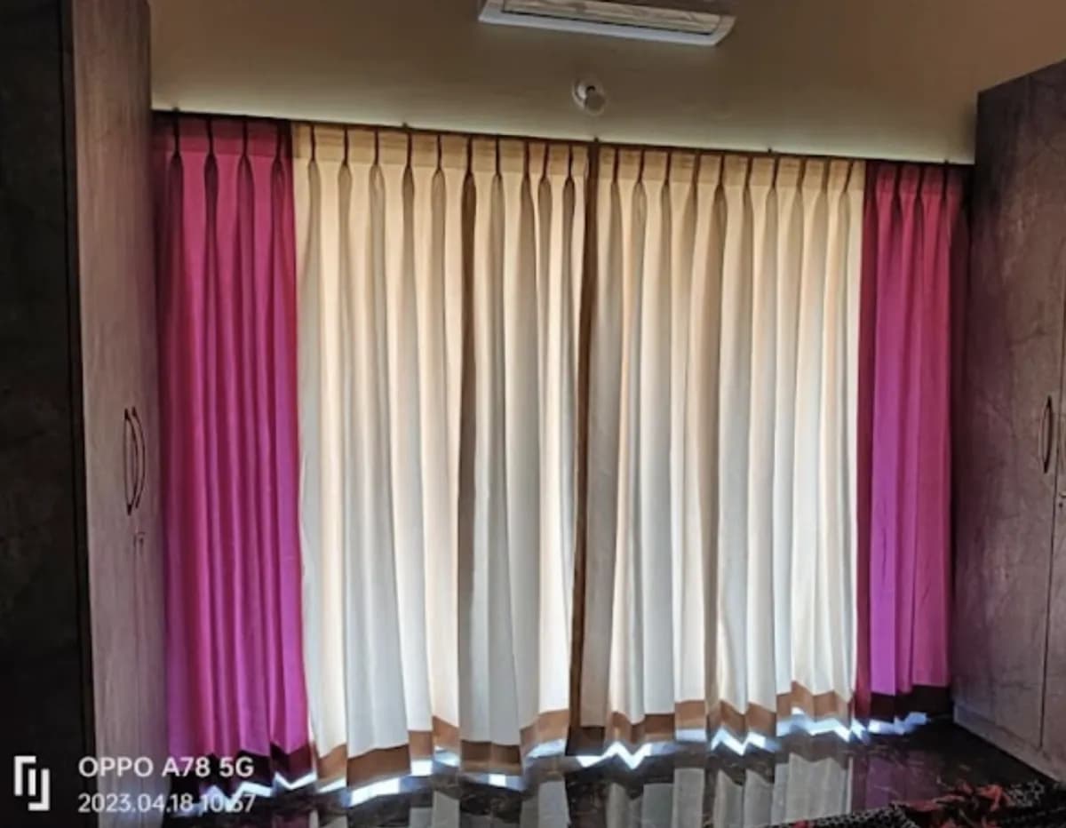 Three-Tone Colour Block Curtains for a Vasco residence