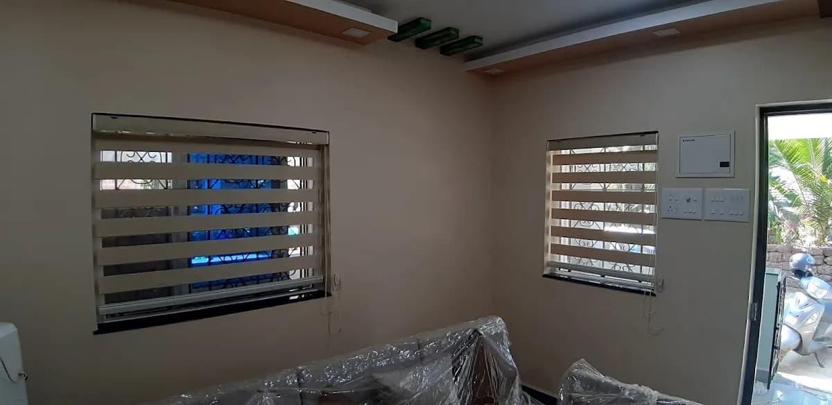 Zebra Roller Blinds Window Setup for a Vasco residence