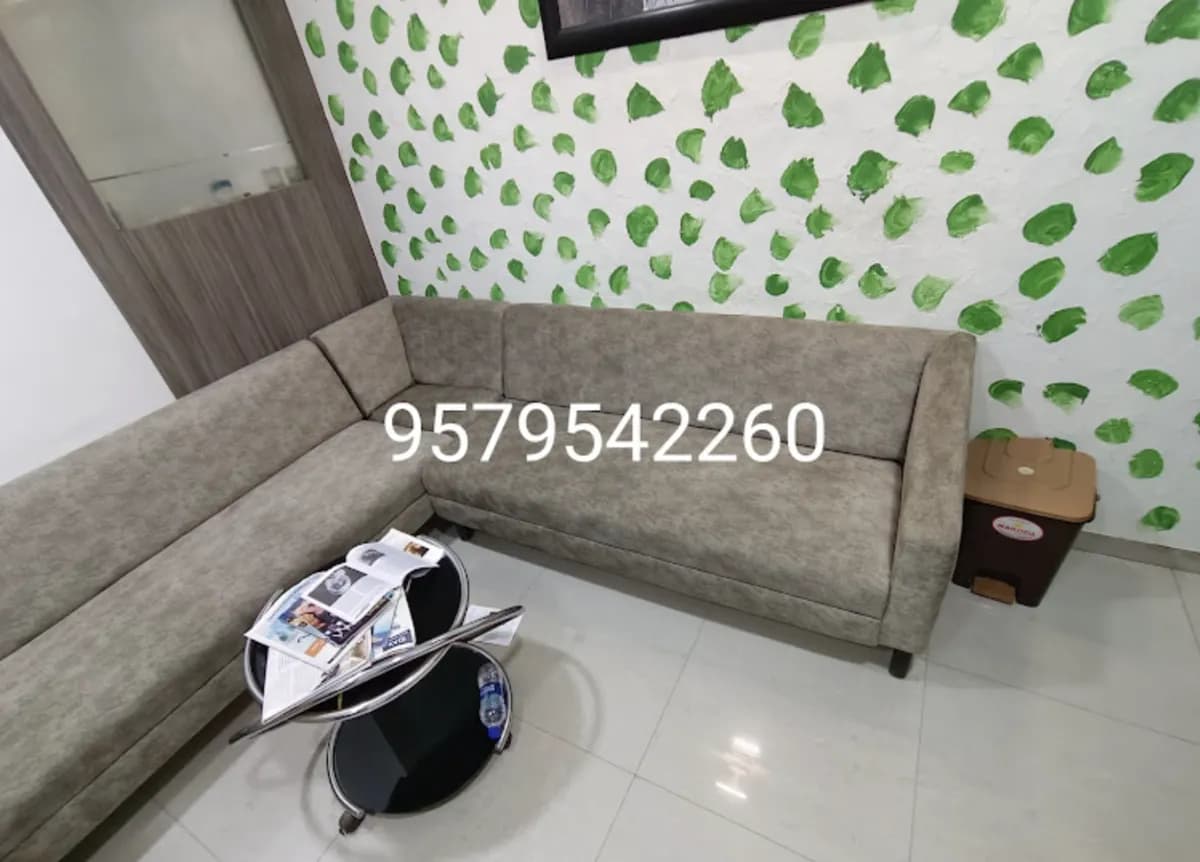 Beige Upholstered L-Shaped Corner Sofa tailored for Corlim homes