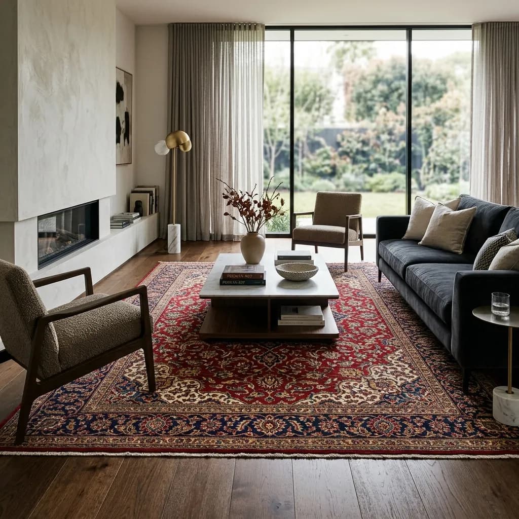 Cleaning and maintaining a Persian rug at home — vacuum, spot-clean and rotate care