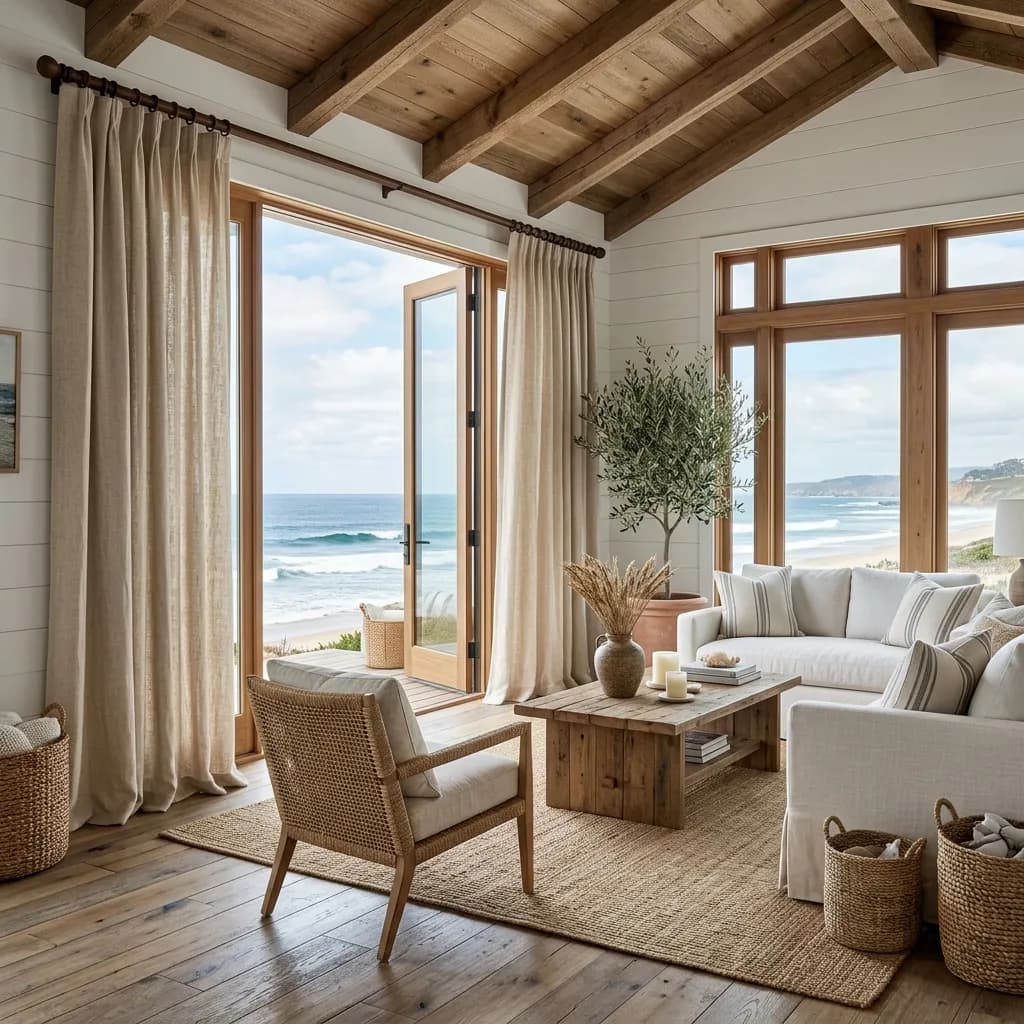 Natural Linen Curtains for coastal Goa living