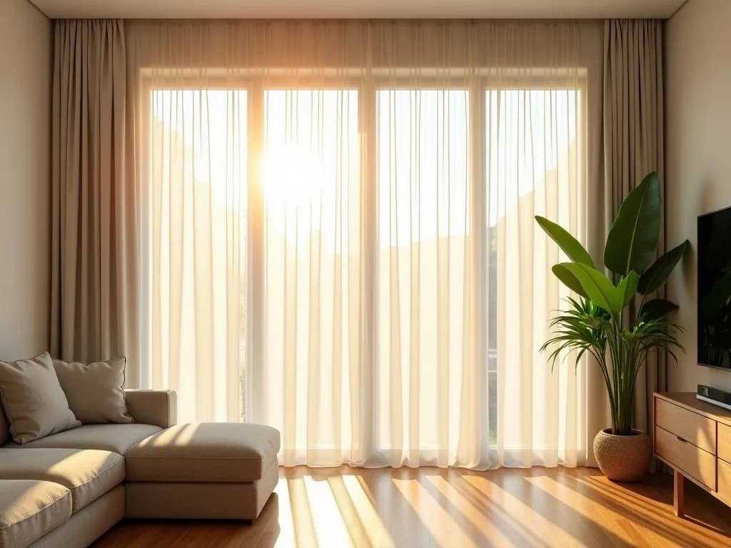 Sheer Curtains in Living Room