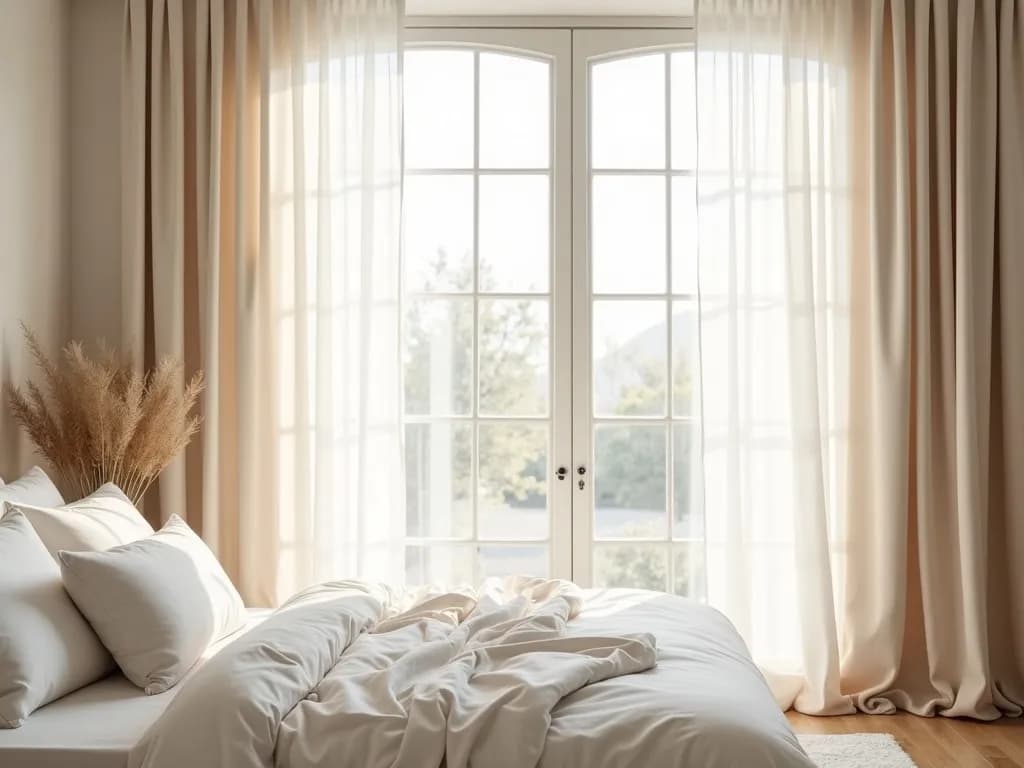 Sheer Curtains in Master Bedroom