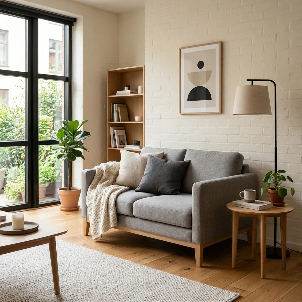 Compact 2-seater sofa for Goa residences