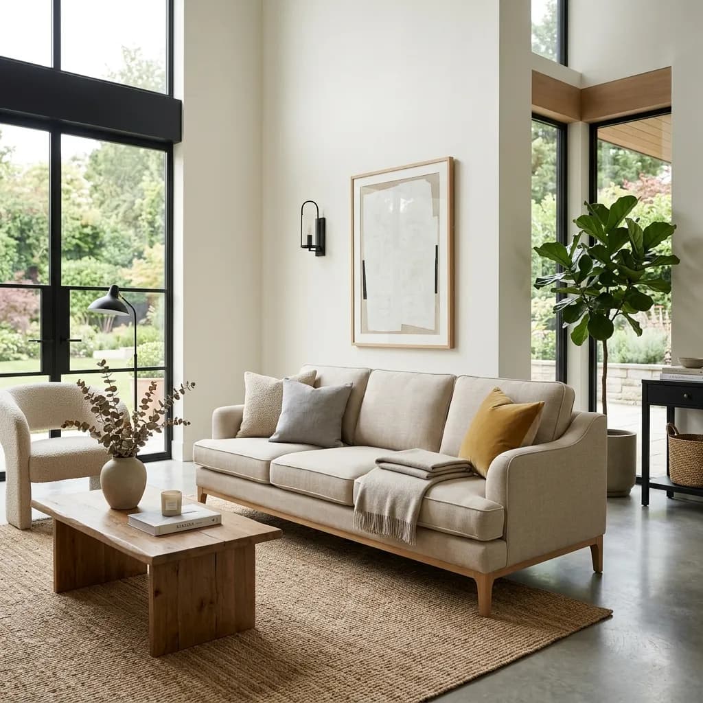Custom 3-seater sofa handcrafted in Goa
