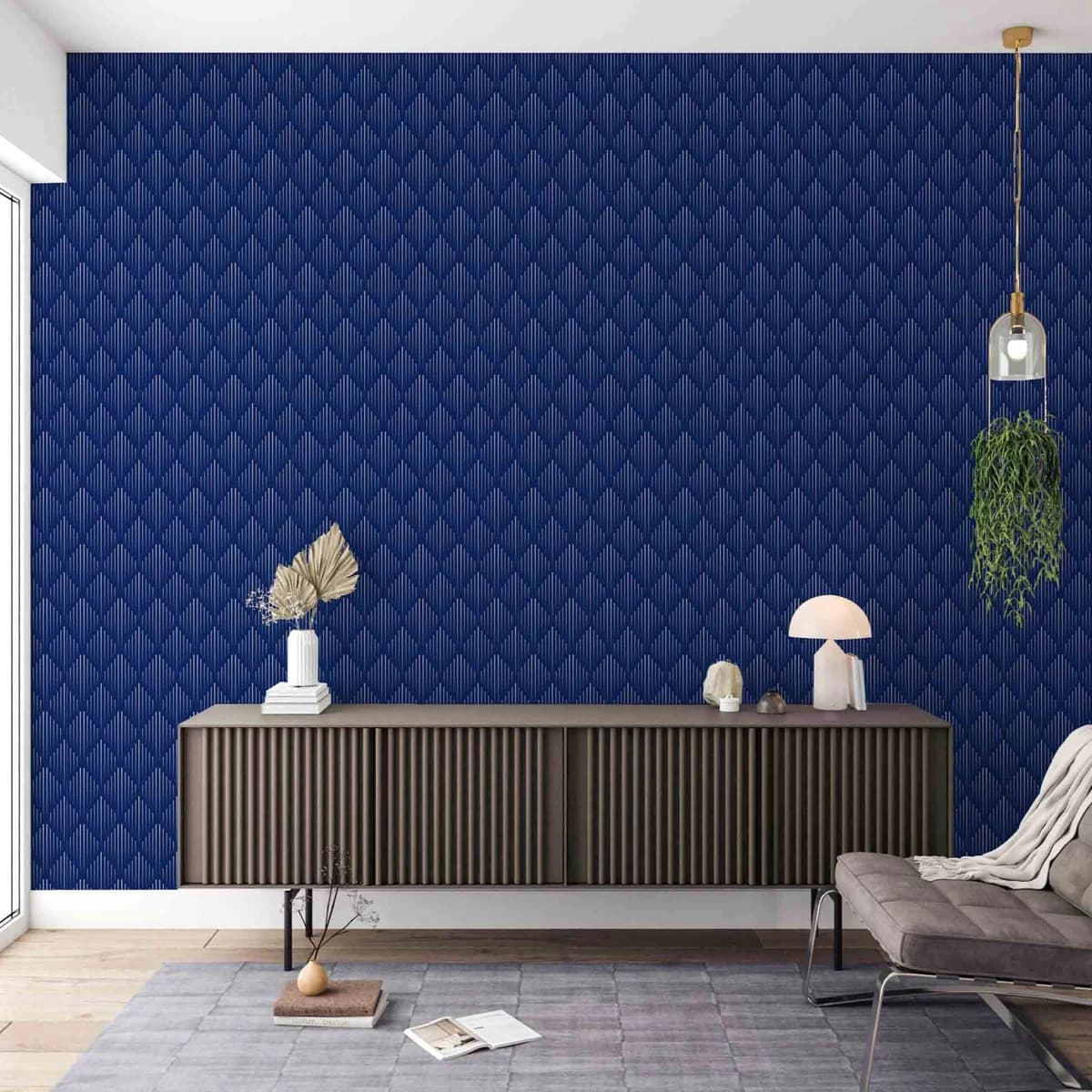Chevron Rays Designer Wallpaper - Luxury Wallpaper in Goa