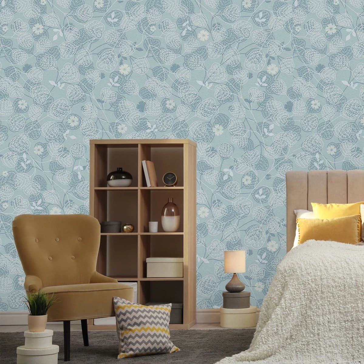 Pastel Flora Trails Wallpaper - Luxury Wallpaper in Goa