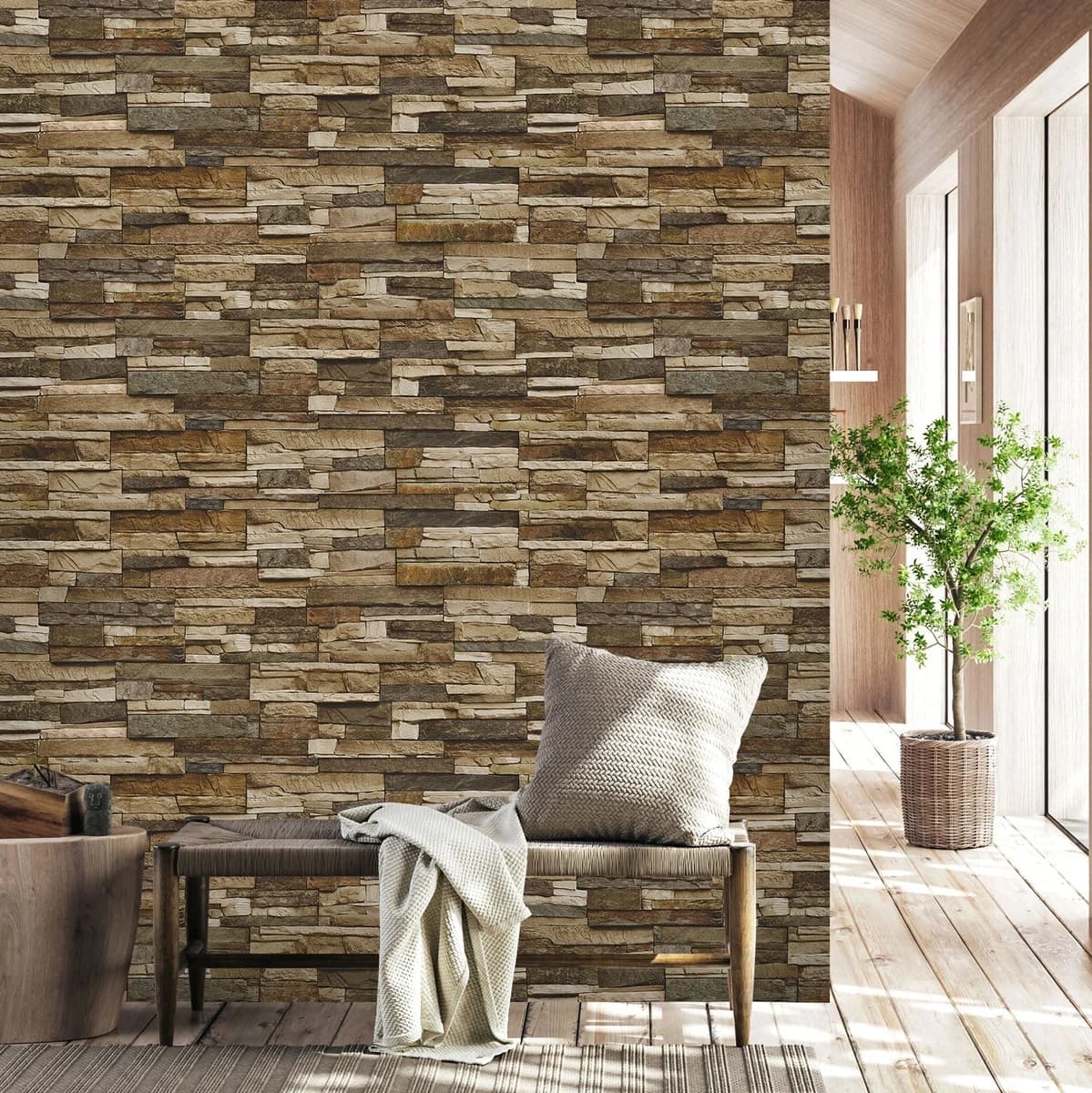 Porous Basalt Architectural Wallpaper - Luxury Wallpaper in Goa