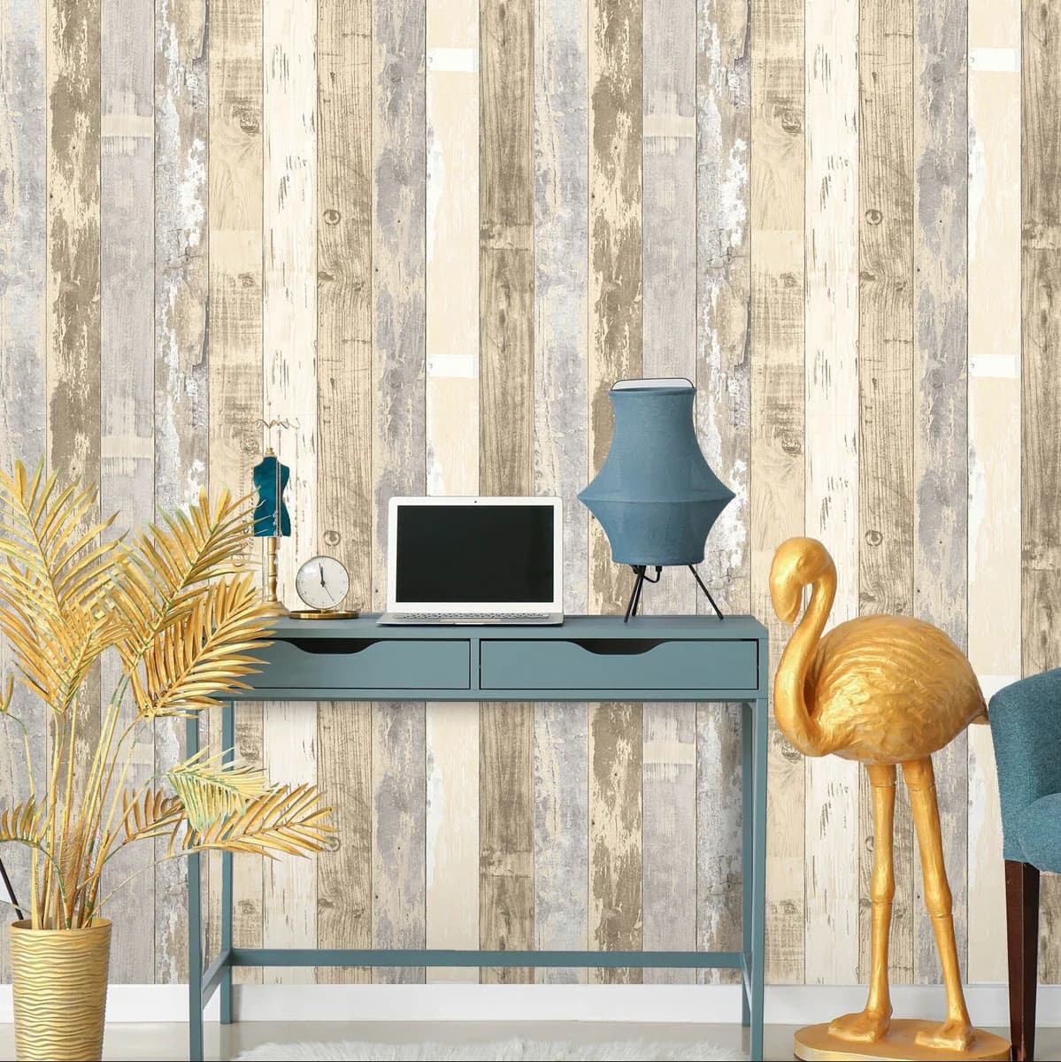 Weathered Coastal Oak Wallpaper - Luxury Wallpaper in Goa