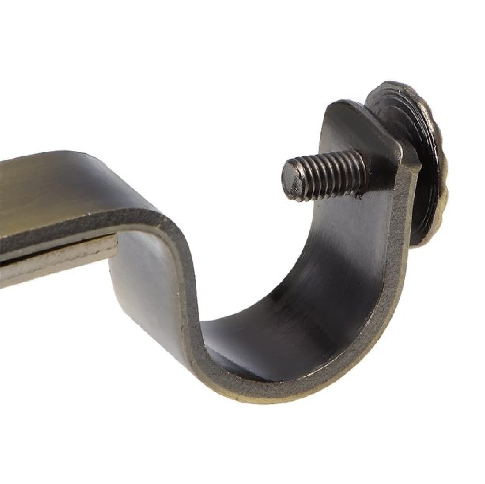 Antique Bronze Adjustable Curtain Rod Wall Brackets (Pair) view 3