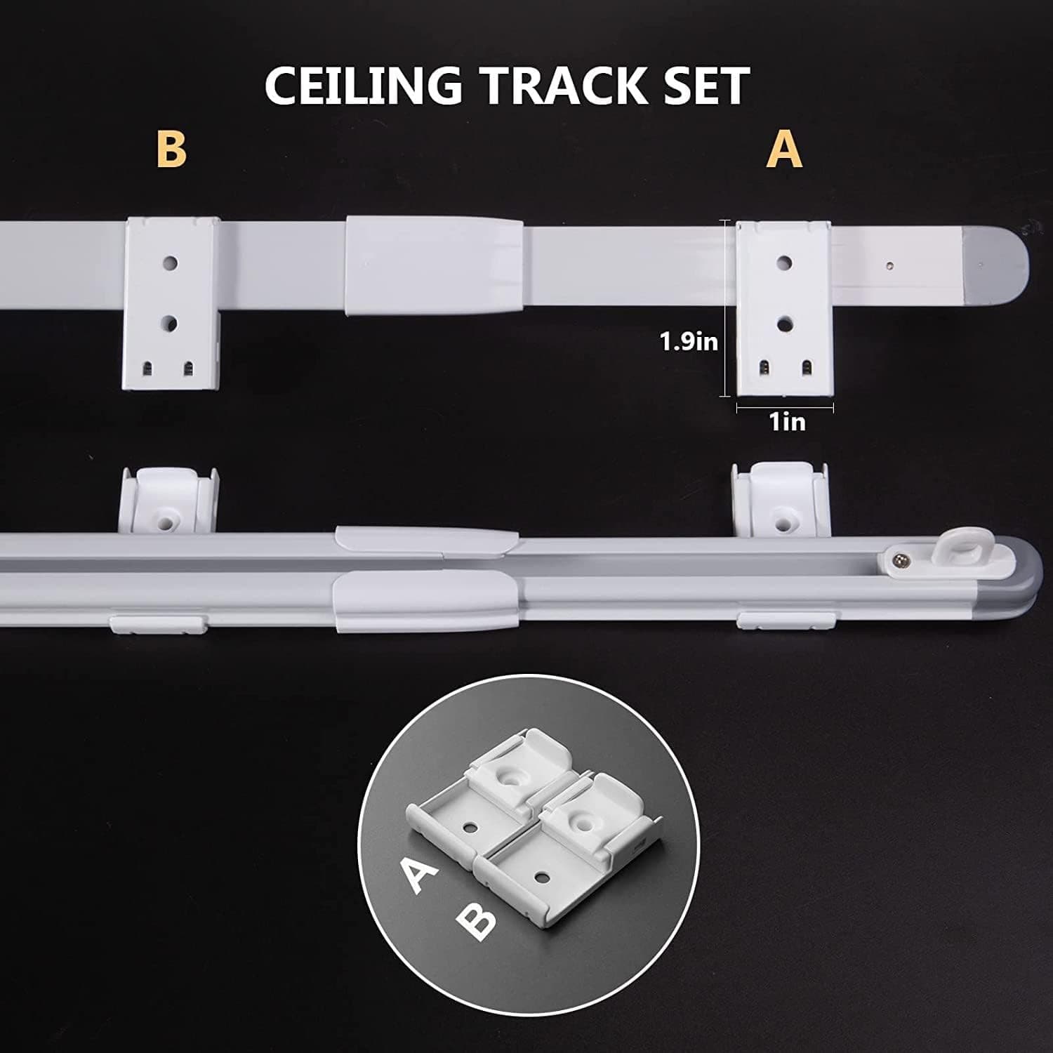 Telescopic Retractable Ceiling Curtain Track Rail view 2