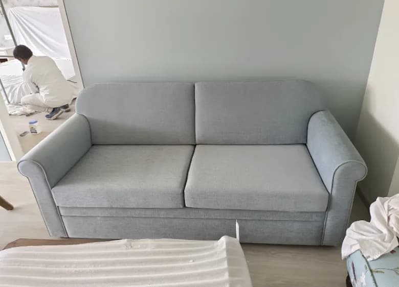 Light Blue Upholstered 2-Seater Sofa tailored for Corlim homes
