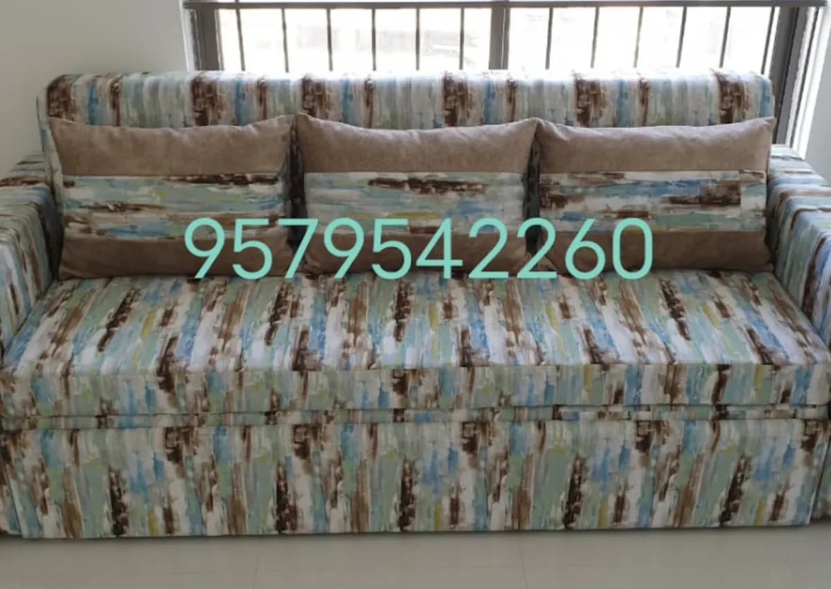 Multicolour Printed Sofa Bed tailored for Corlim homes