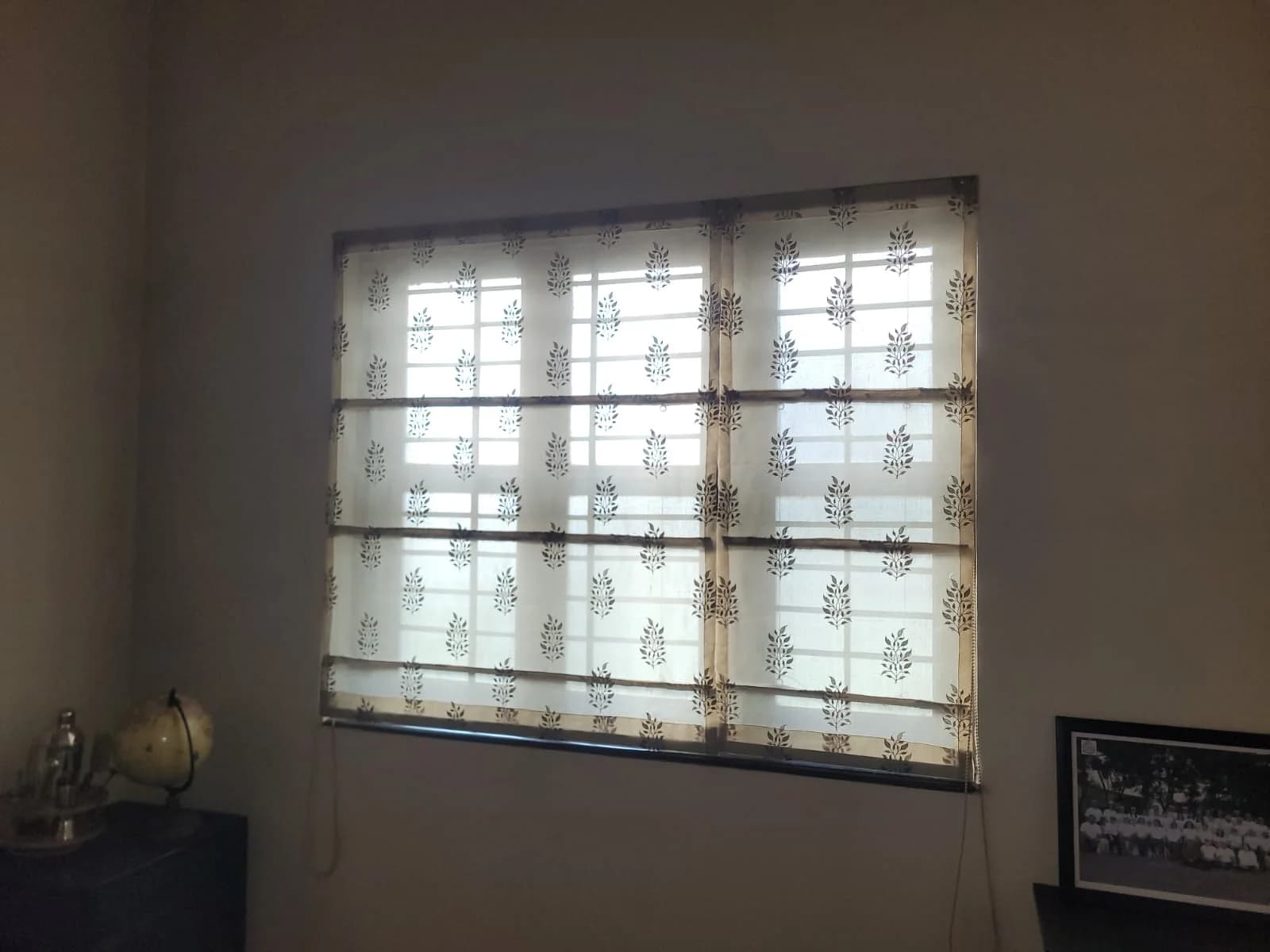 Roman blind on a second window in the same home