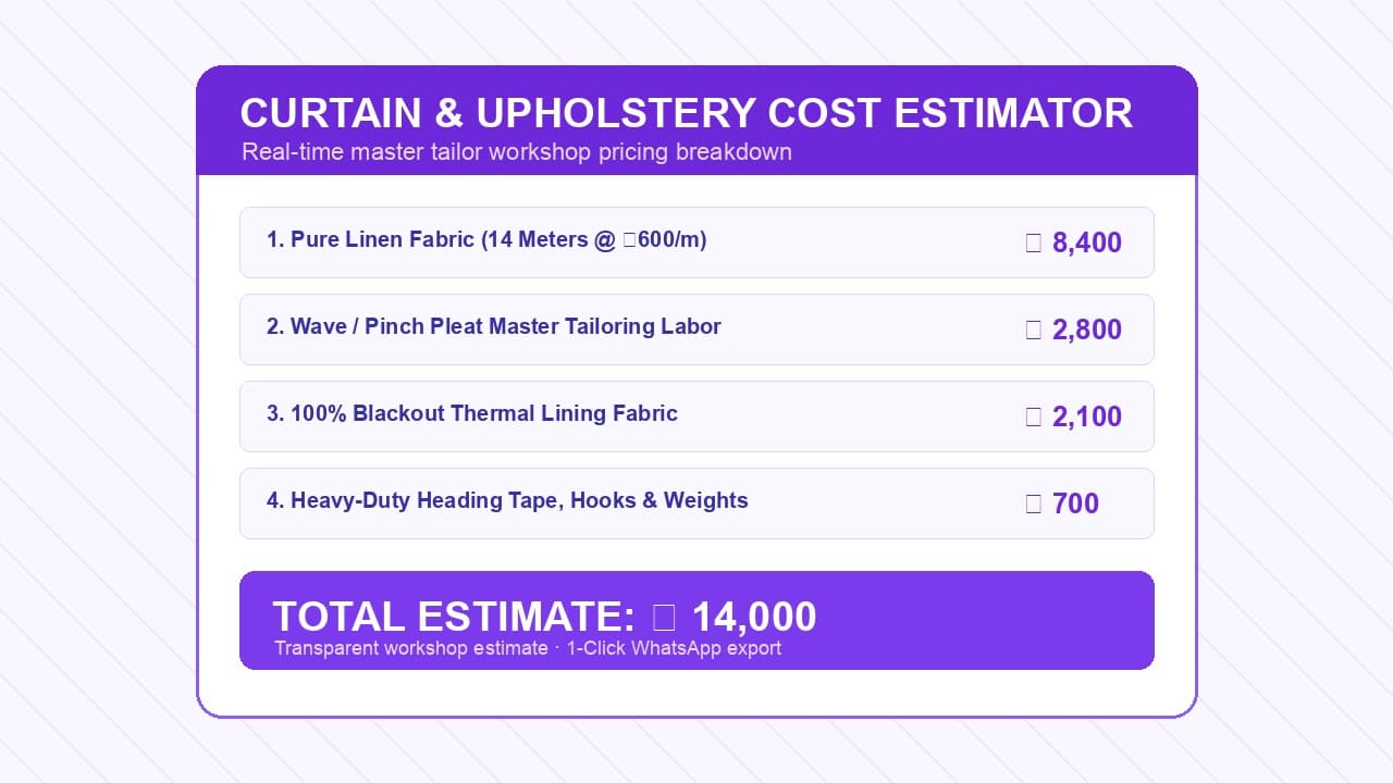 Curtain & Upholstery Cost Estimator