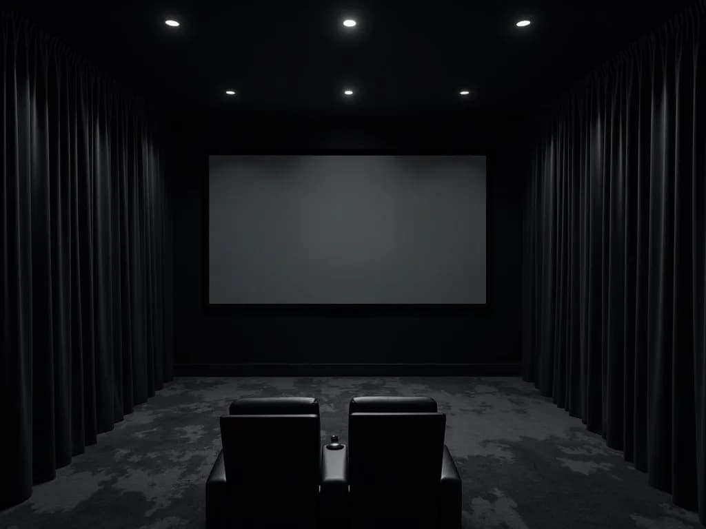 Blackout Curtains in Home Cinema