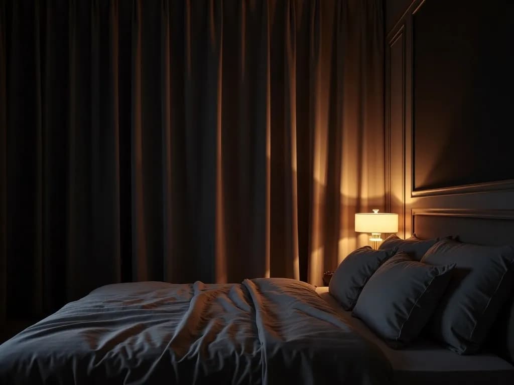 Blackout Curtains in Master Bedroom