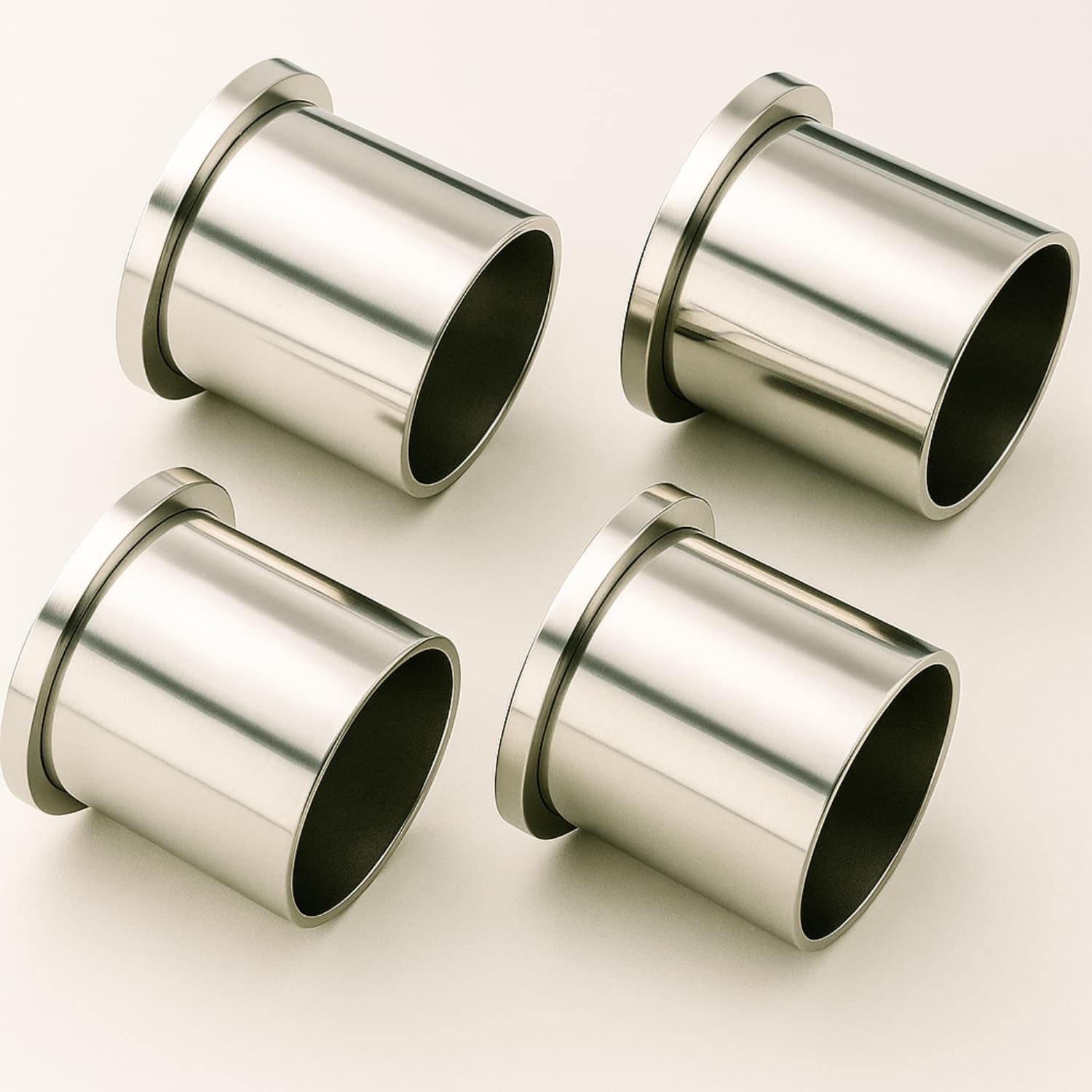 Wall-to-Wall Heavy End Flange Brackets for 25mm Rods (Pack of 4)