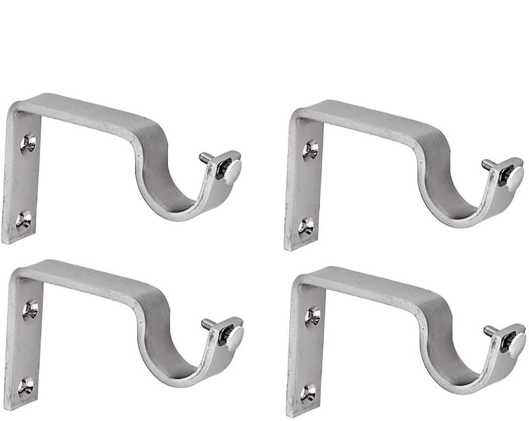 Stainless Steel Modern Curtain Support Clamps (Pack of 4)