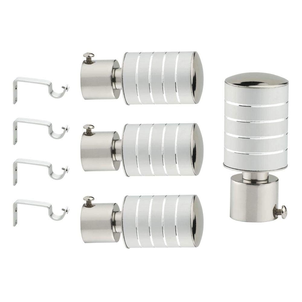 Stainless Steel Premium Curtain Rod Brackets (2 Pairs)