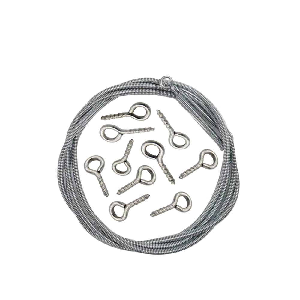 Stainless Steel High-Tensile Curtain Wire Spring Kit (2m)
