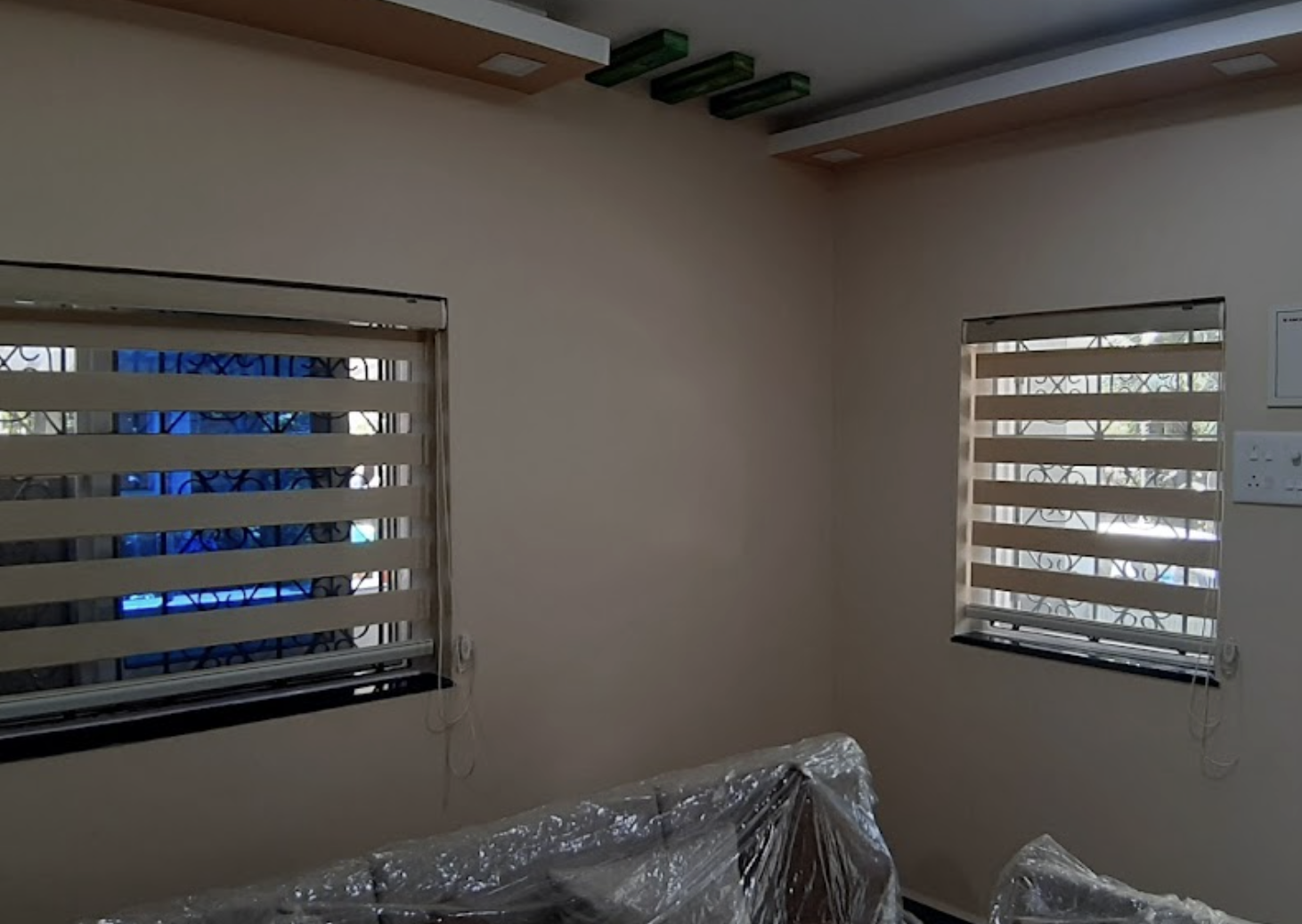 Dual Zebra Blinds for Corner Windows