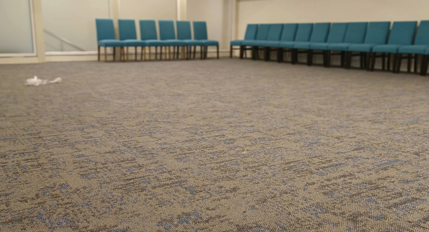 Commercial Grey Office Room Carpet crafted for Goa interiors