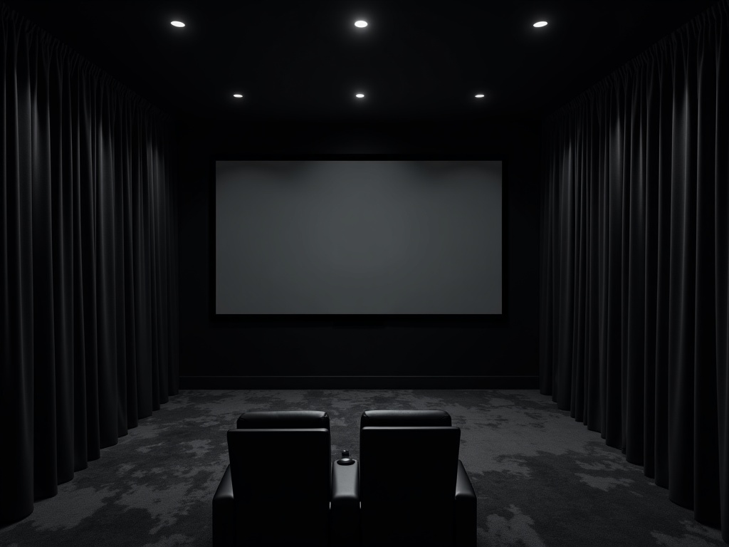 Blackout Curtains in Home Cinema
