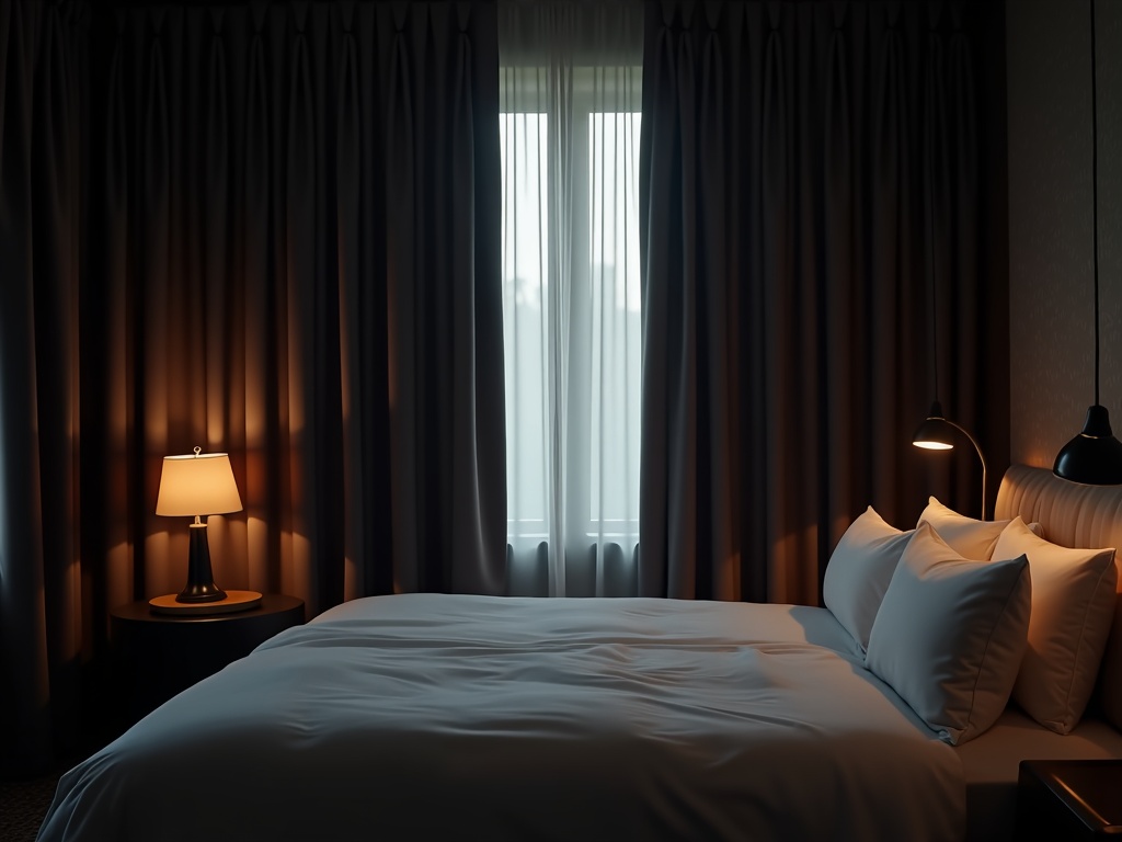 Blackout Curtains in Hotel Suite