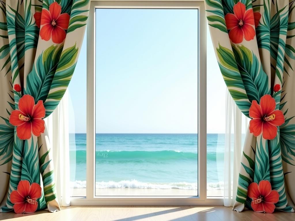 Printed Curtains in Hotel Suite