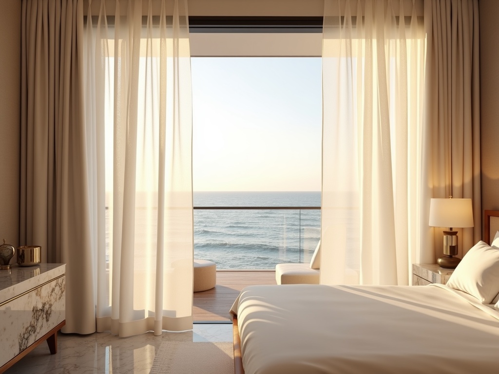 Sheer Curtains in Hotel Suite