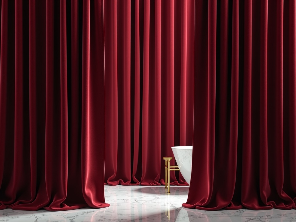 Velvet Curtains in Hotel Suite